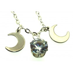 Triple Moon Swarovski Bling Pendant